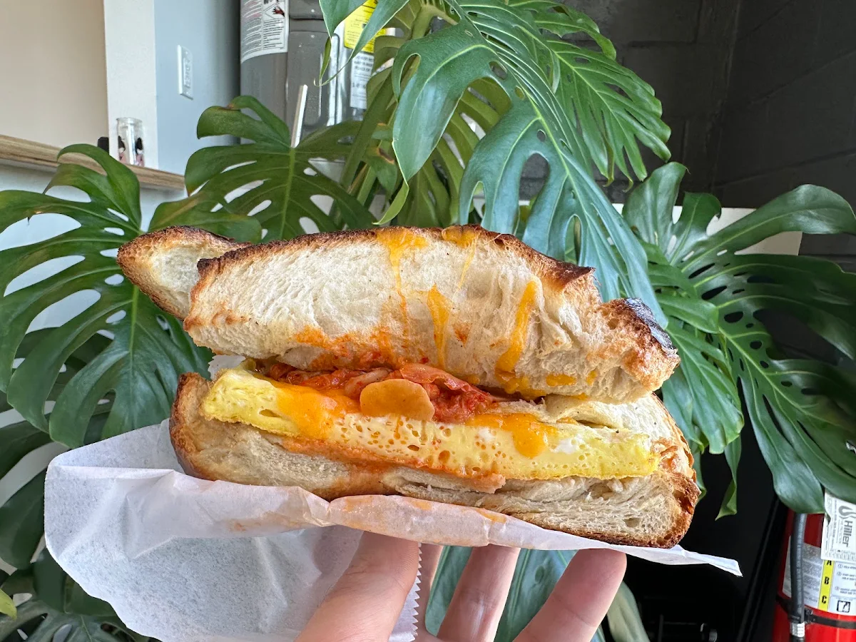 Egg Sandwich with Kimchi