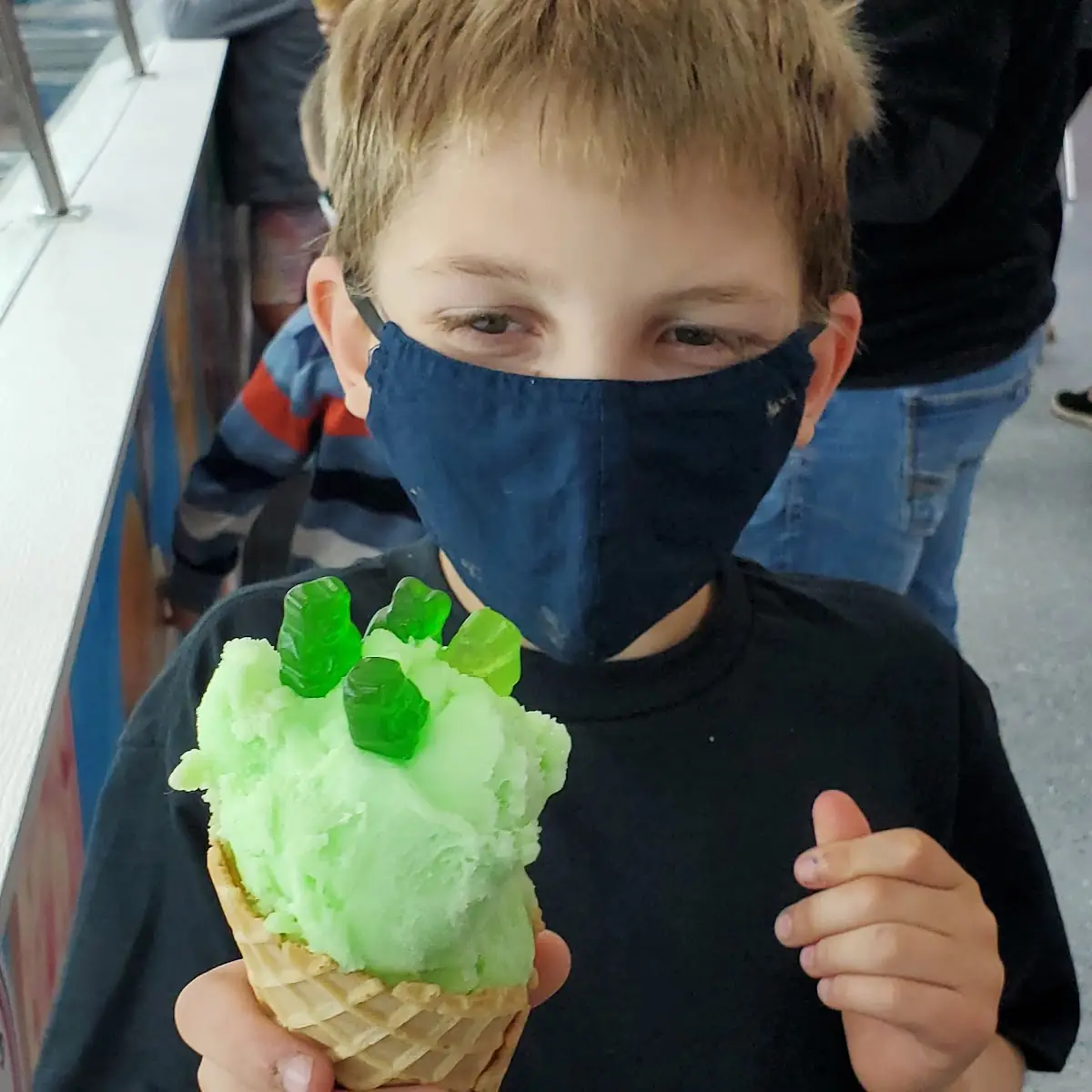 Lime Sorbet with Gummi Bears