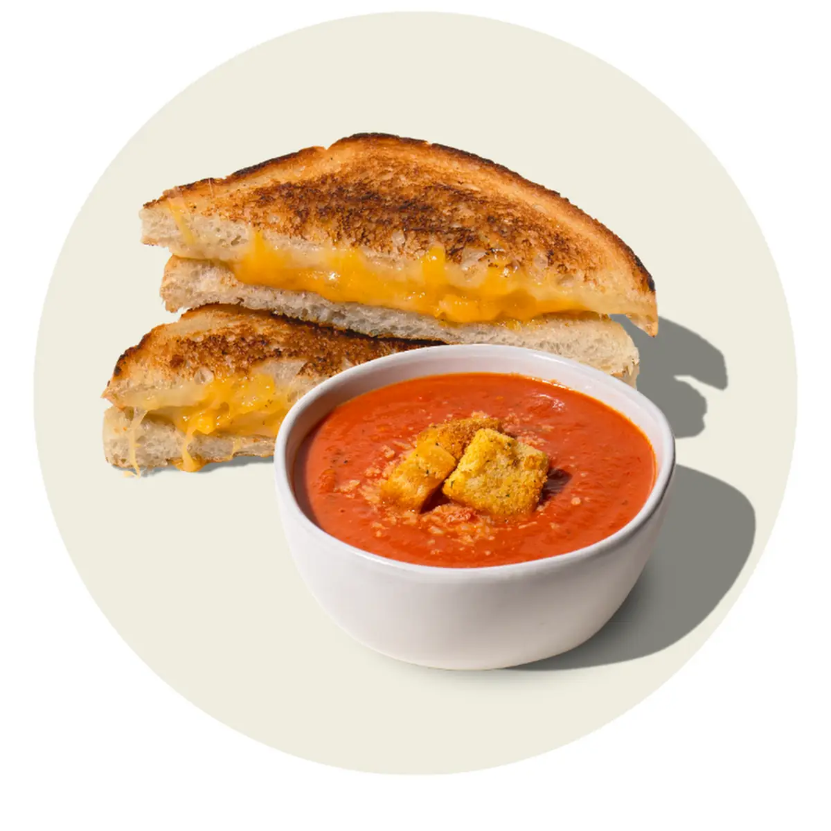 Toasted Grilled Cheese and Creamy Tomato Soup