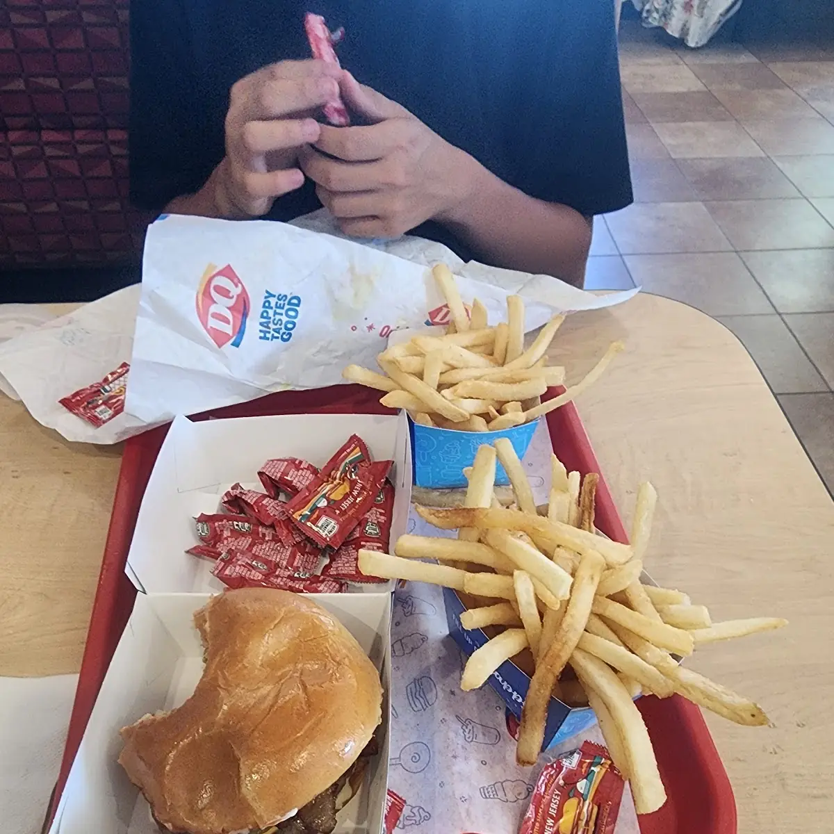 Double Cheeseburger Fries and a Shake