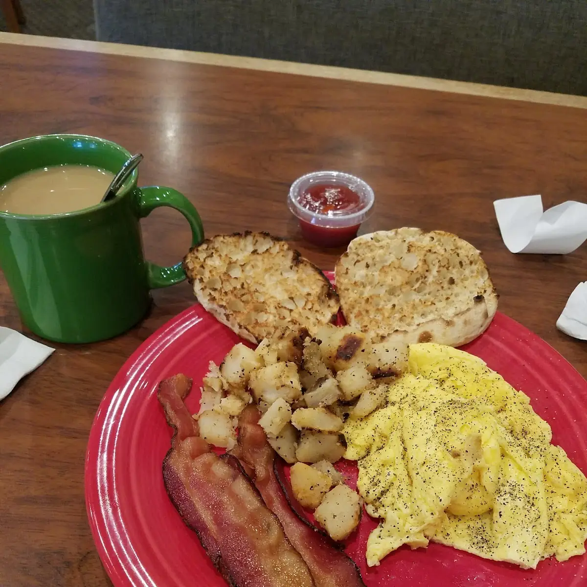 Mom's Breakfast with Chocolate Chip Pancakes