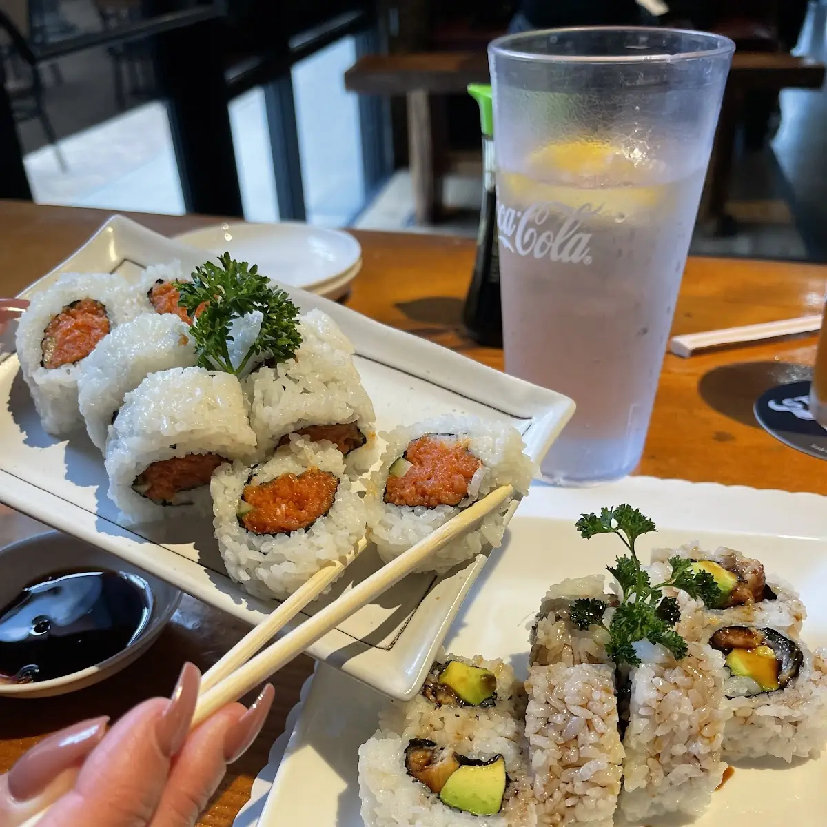 Spicy Tuna Rolls and Unagi Avocado Rolls