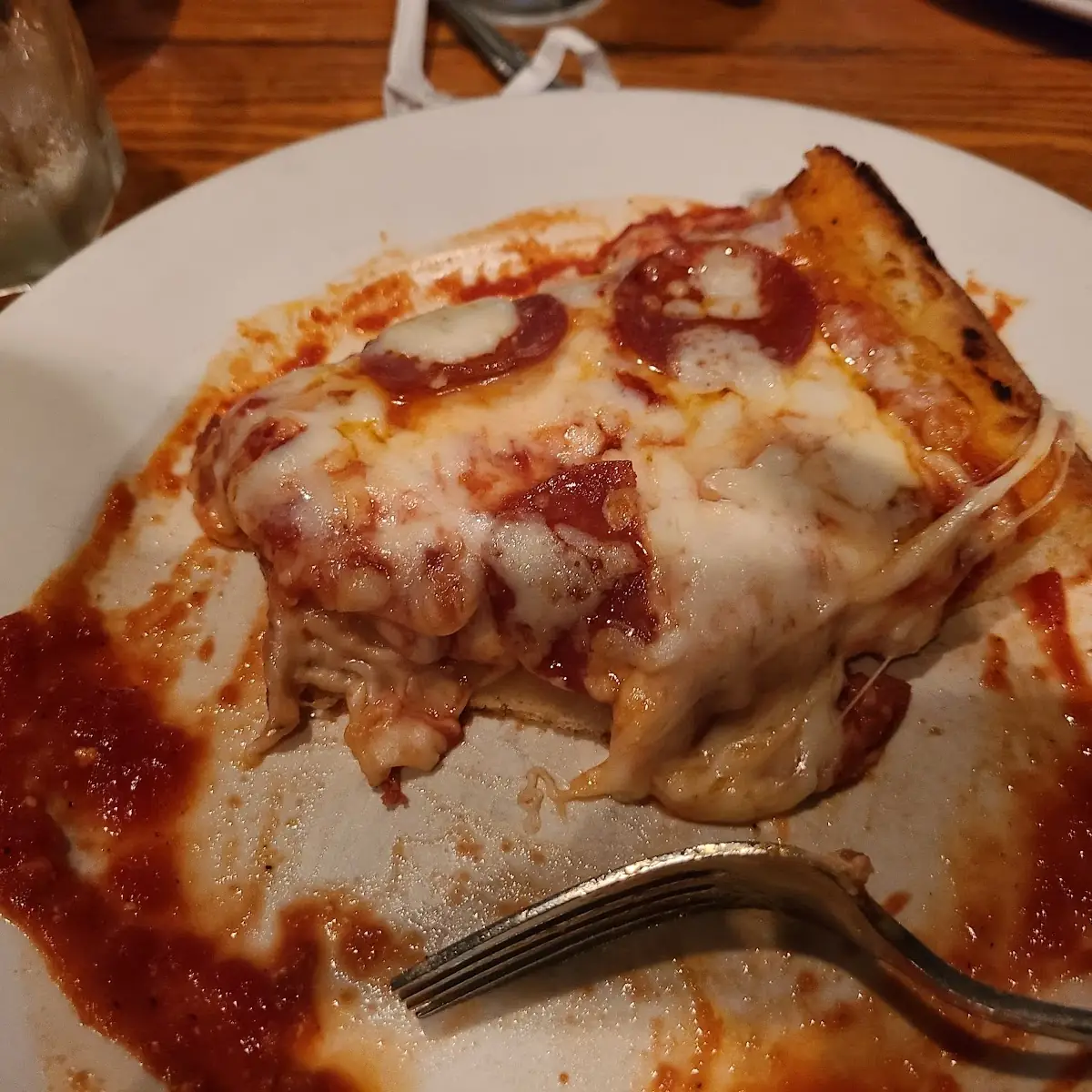 Deep Dish Pepperoni Pizza Slice