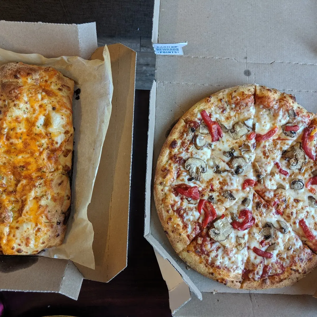 Mushroom and Roasted Red Pepper Pizza