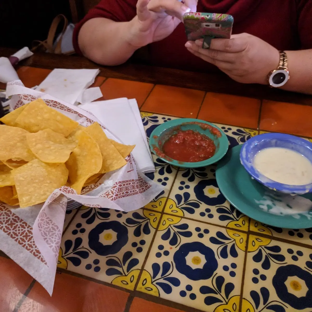 Tortilla Chips and Cheese Dip