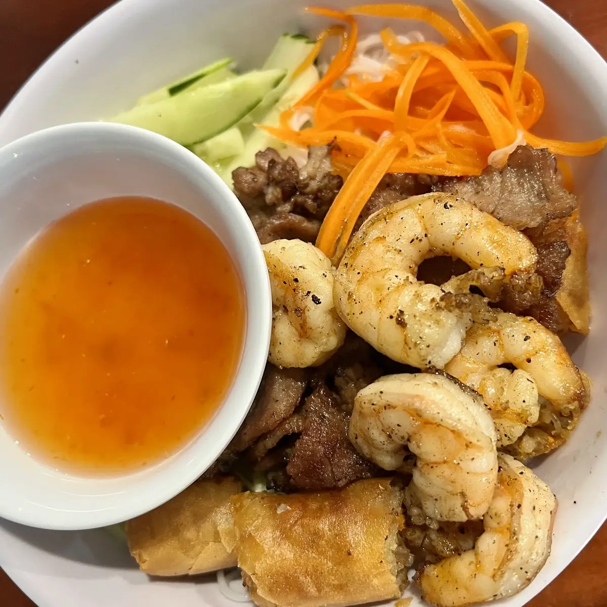 B2. Vermicelli with Fried Egg Rolls