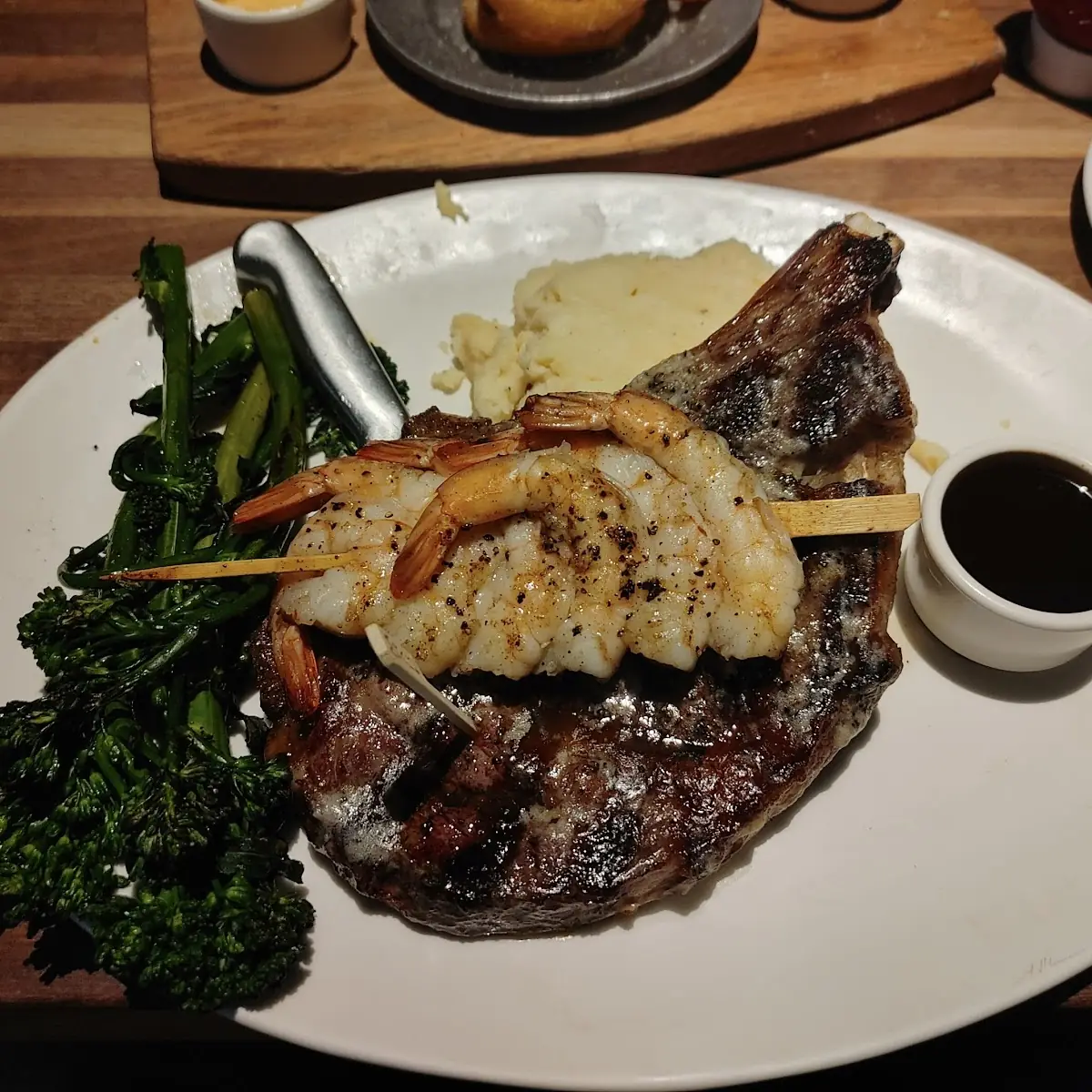 Rib Eye & Shrimp