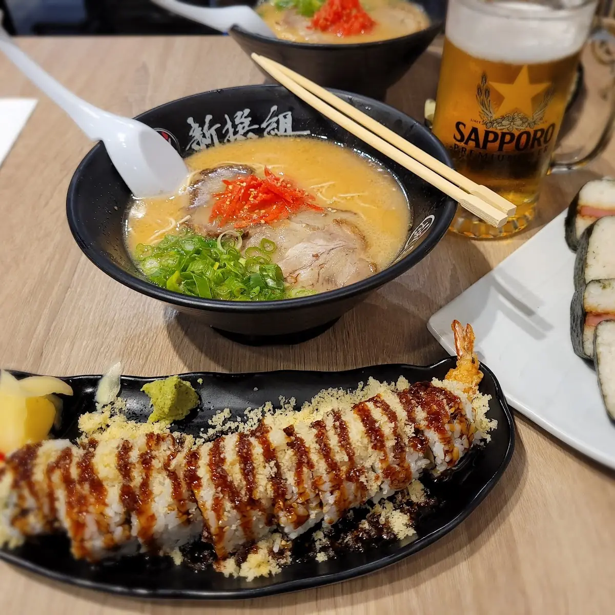 Hakata Ramen Salmon & Aburi Salmon Roll Set