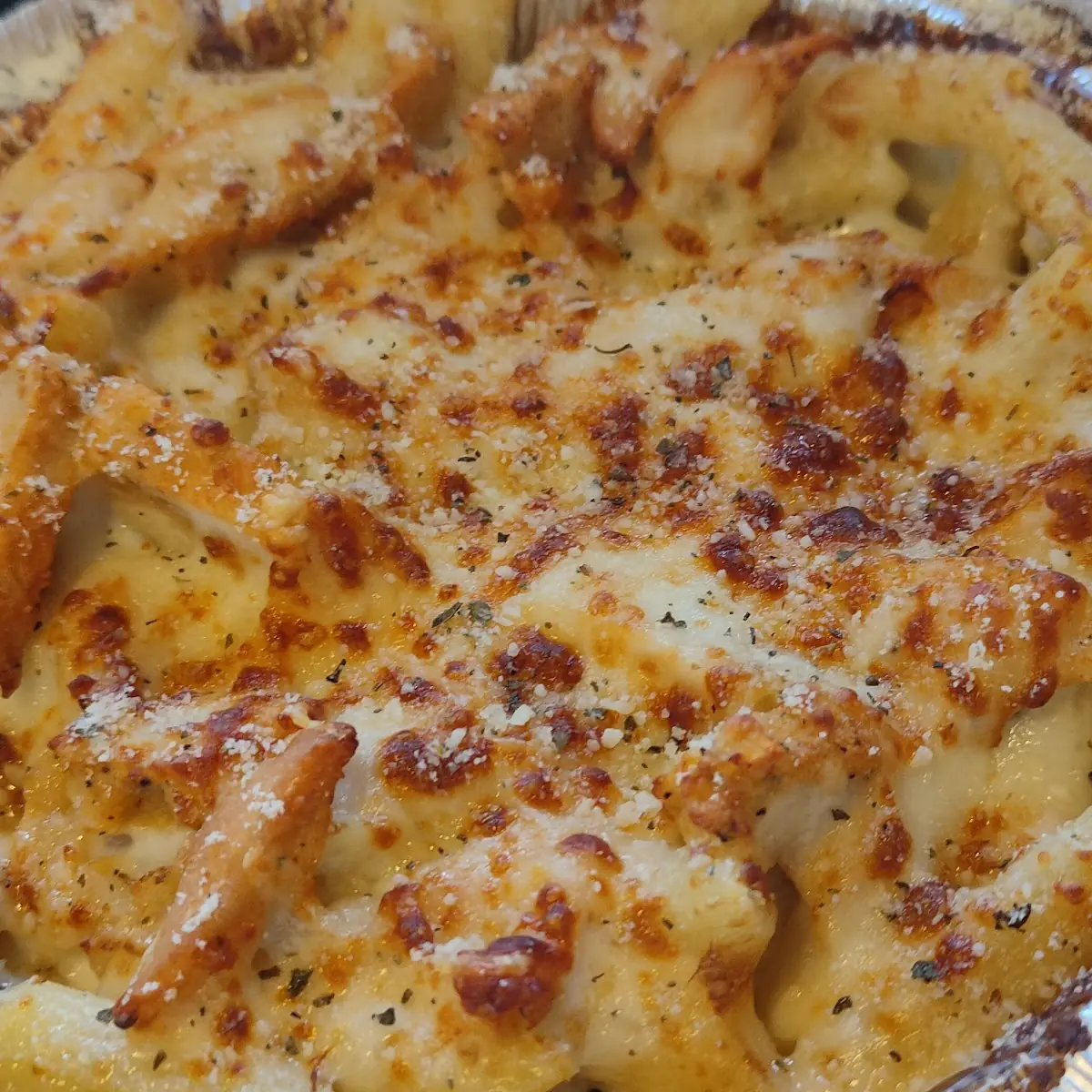 Oven-Baked Chicken Alfredo Pasta