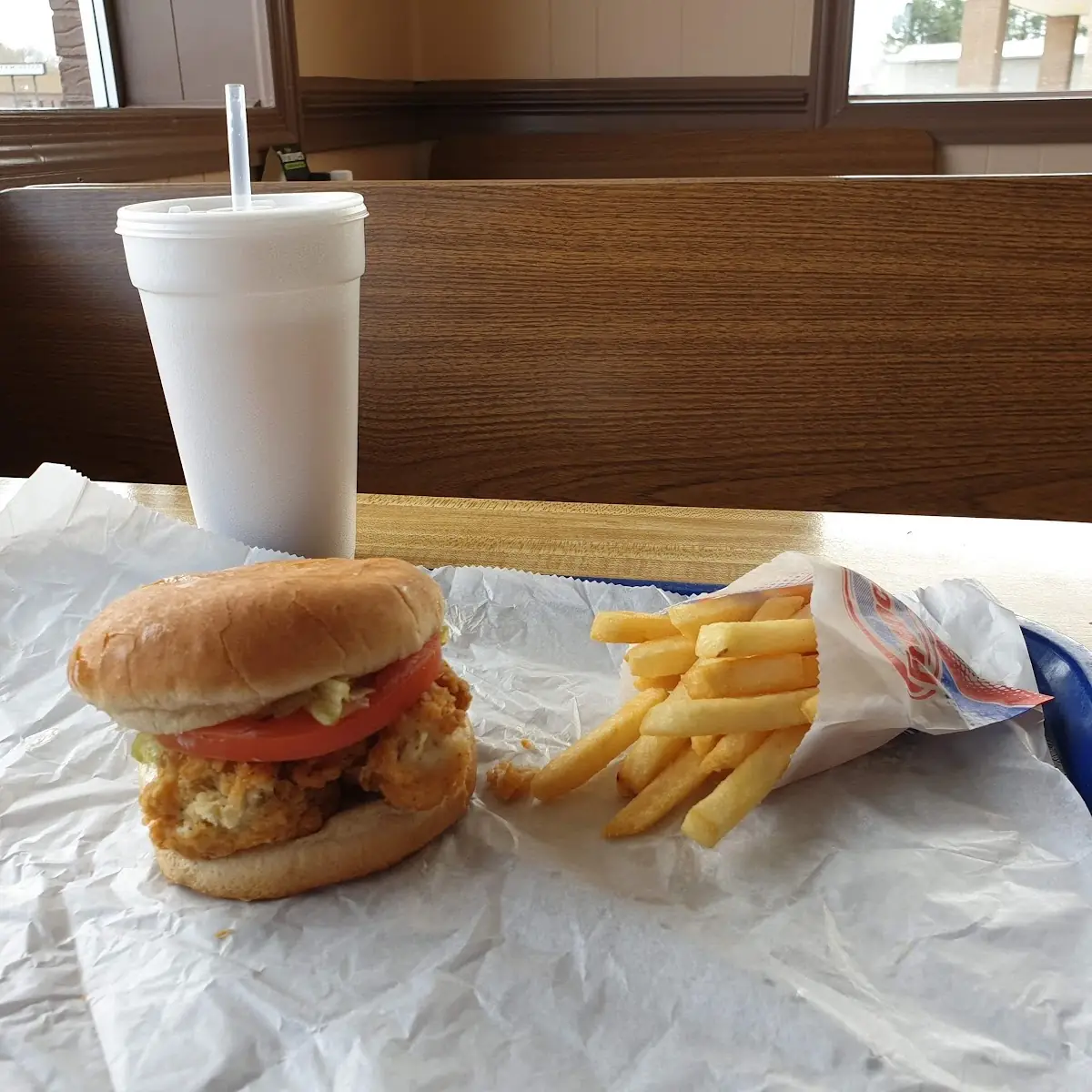 Chicken Sandwich and Fries