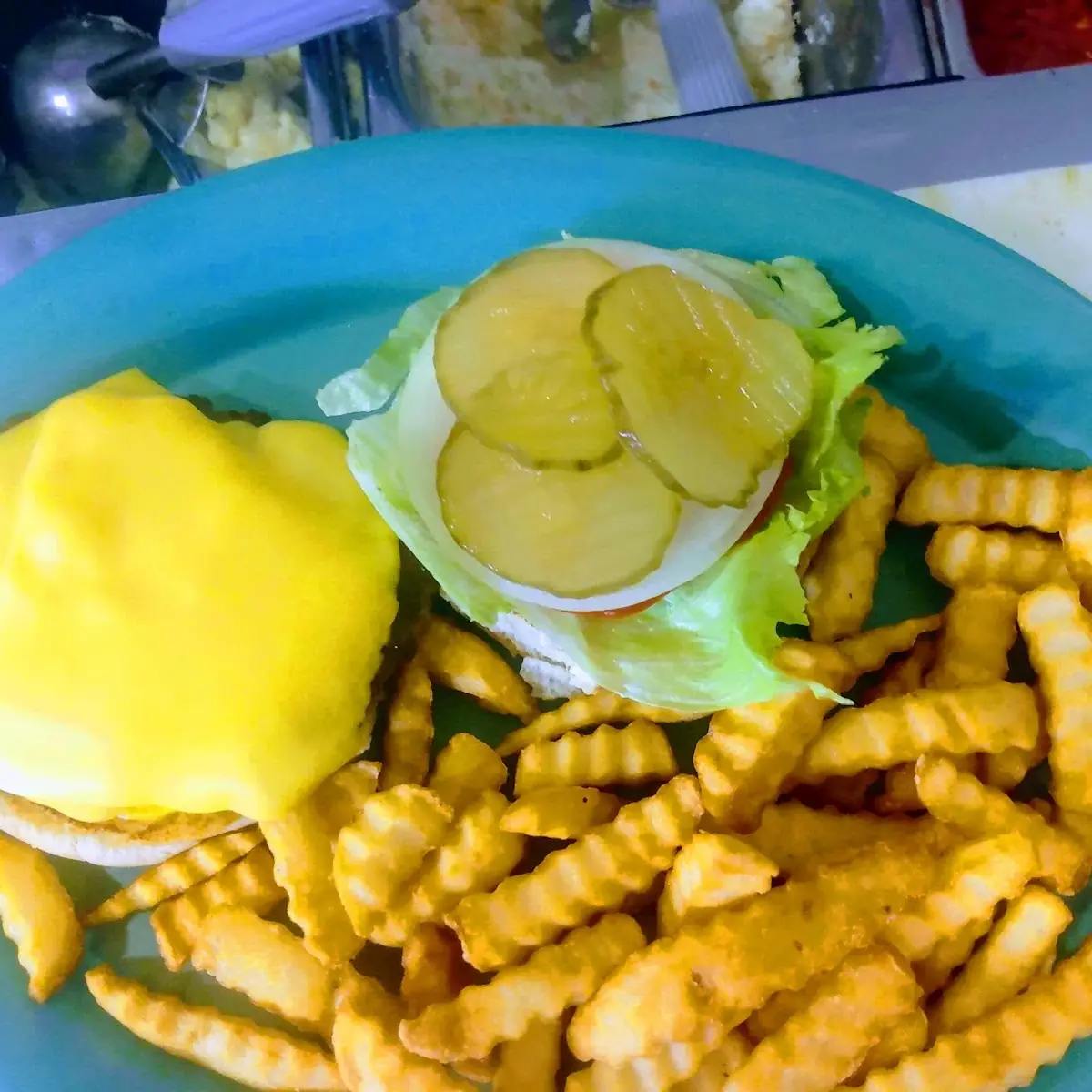 Cheese Burger with F Fries