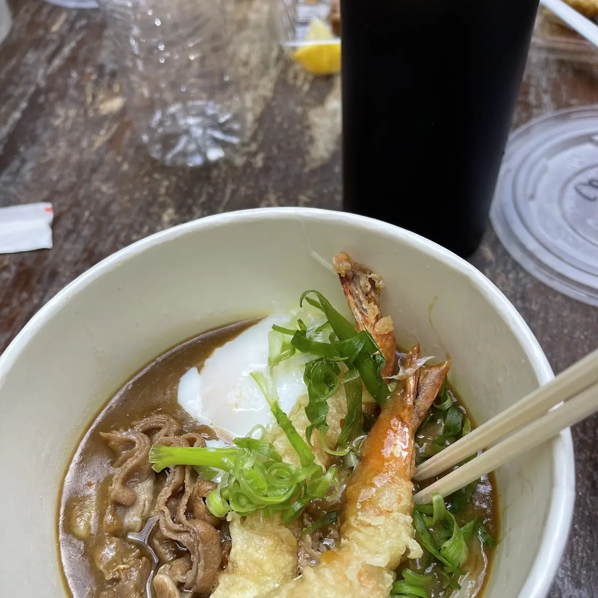 Shrimp Tempura Udon 2pc EBI on the Side