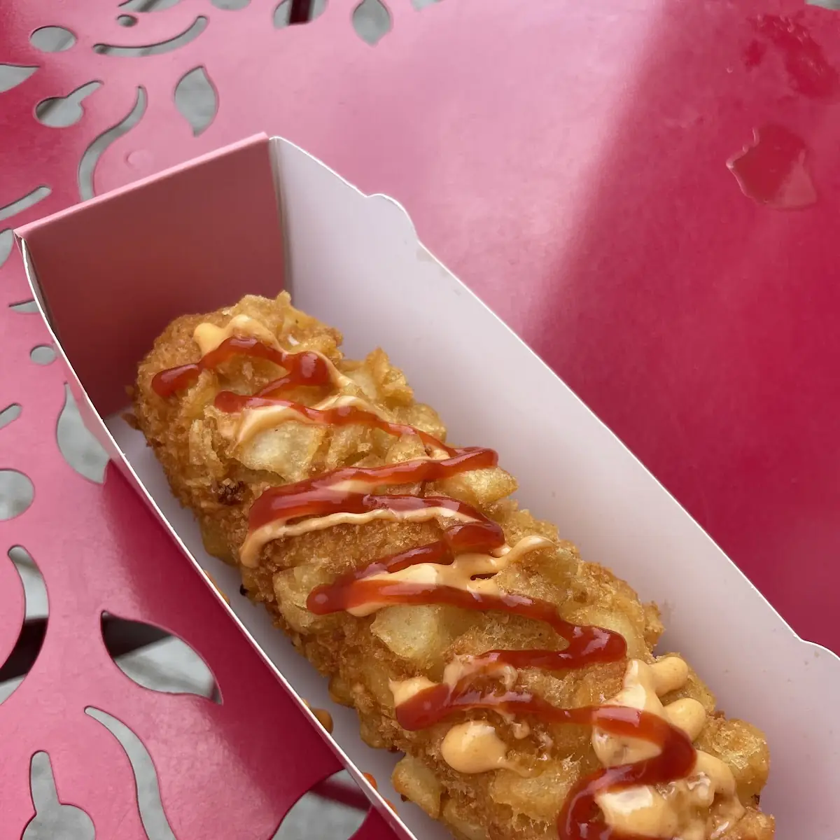 Potato Korean Corn Dog with Ketchup