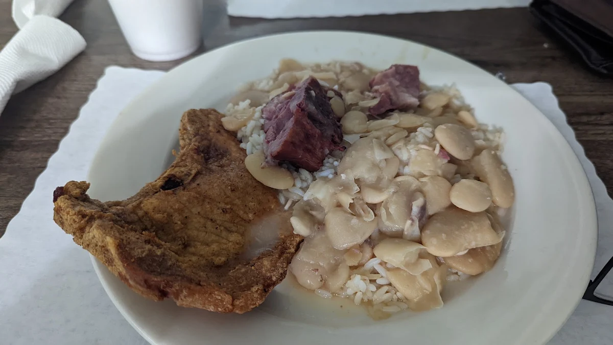 Pork Chop Rice with Lima Beans