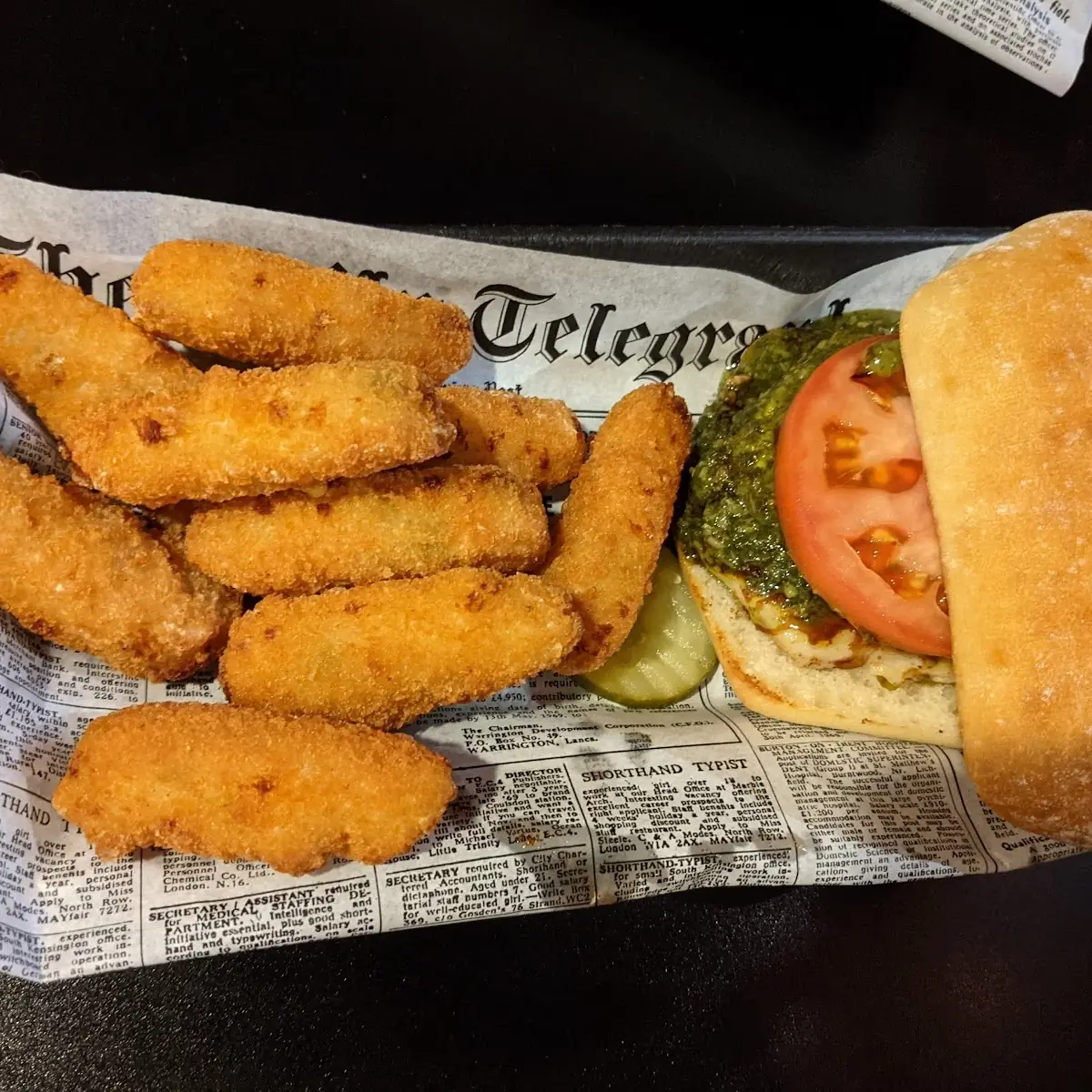 Chicken Sandwich with Poppers