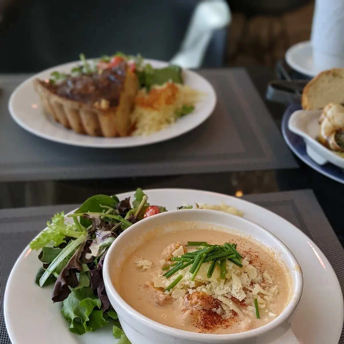 Lobster Bisque with Salad
