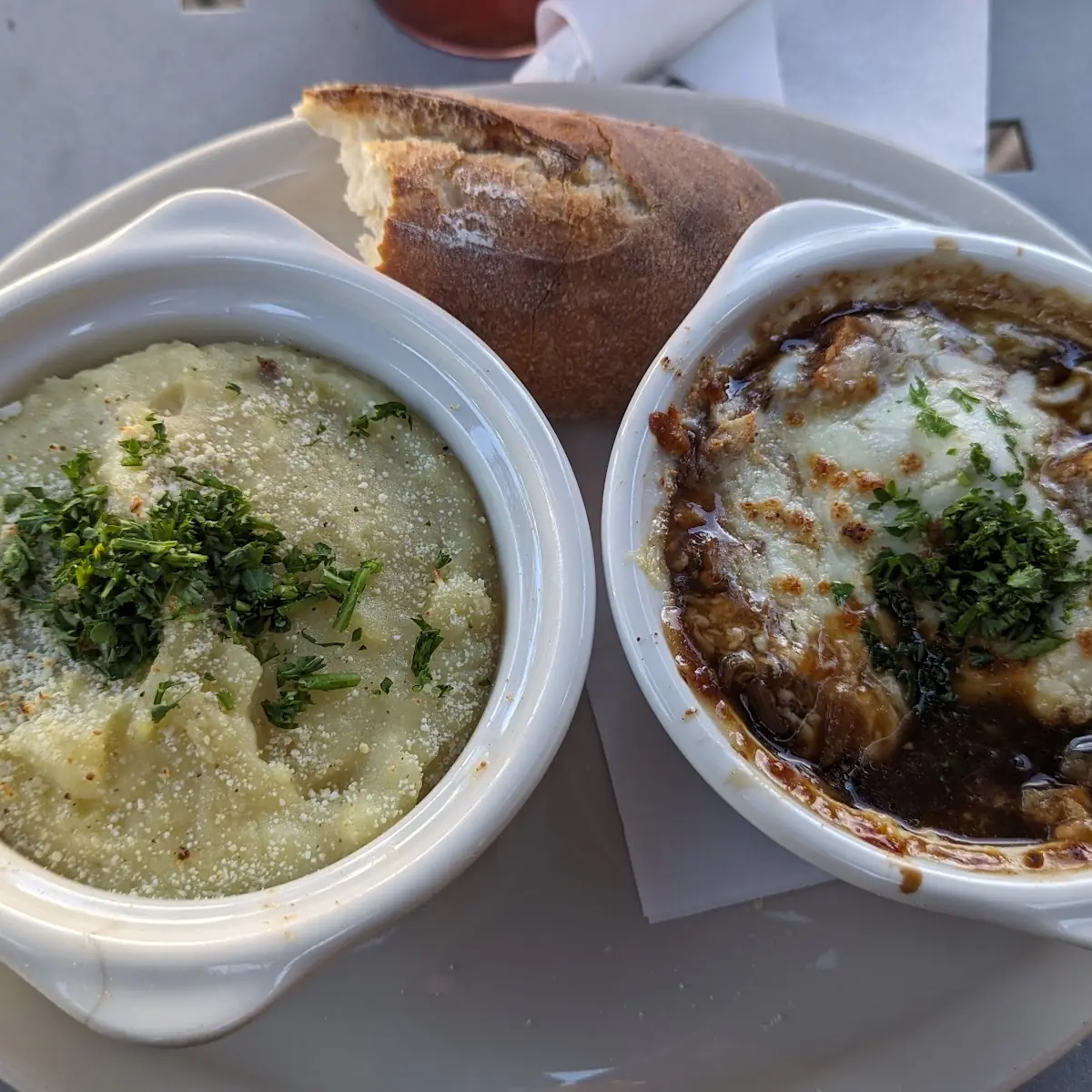 Shepherd Pie and French Onion Doup