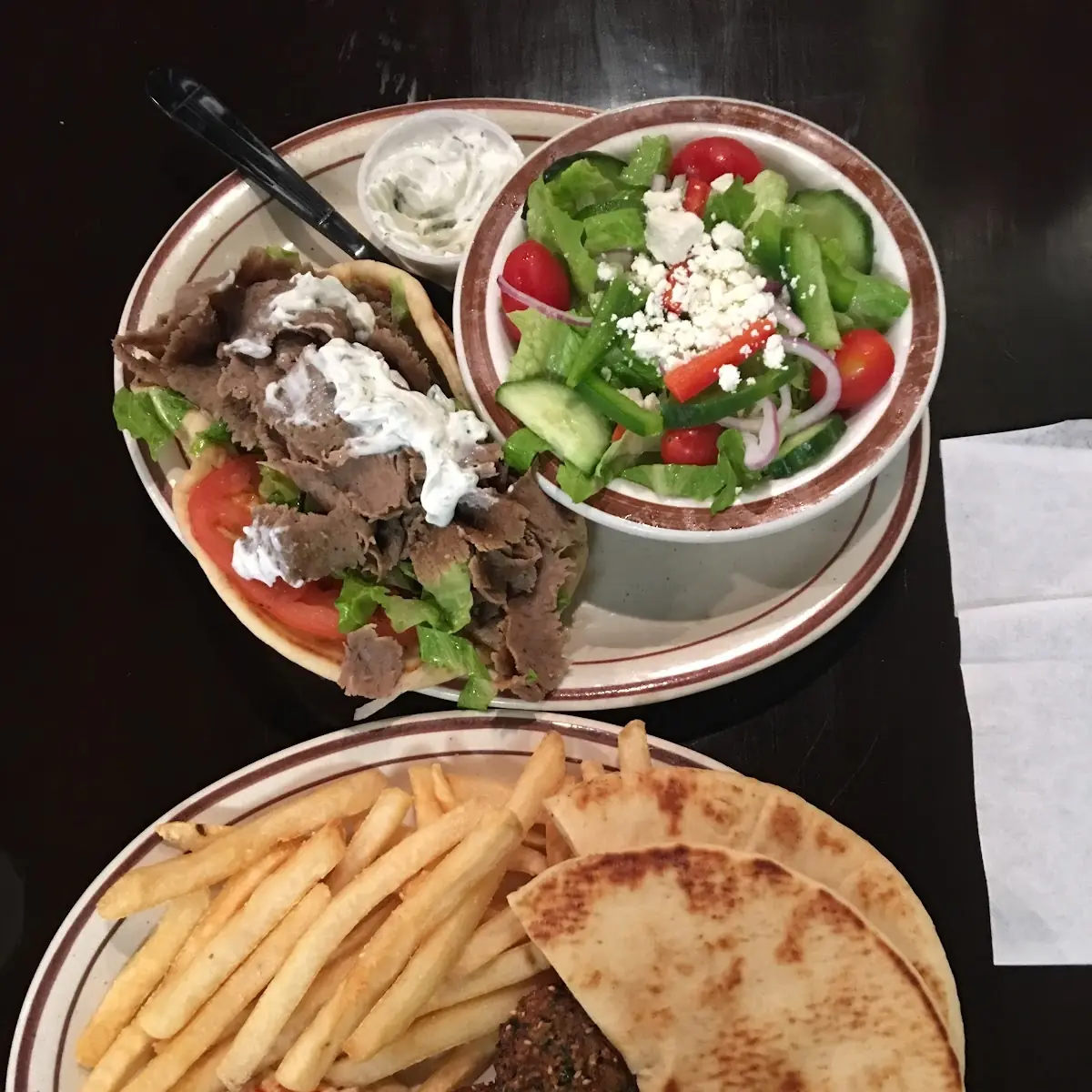 Gyro Sandwich with Side Salad