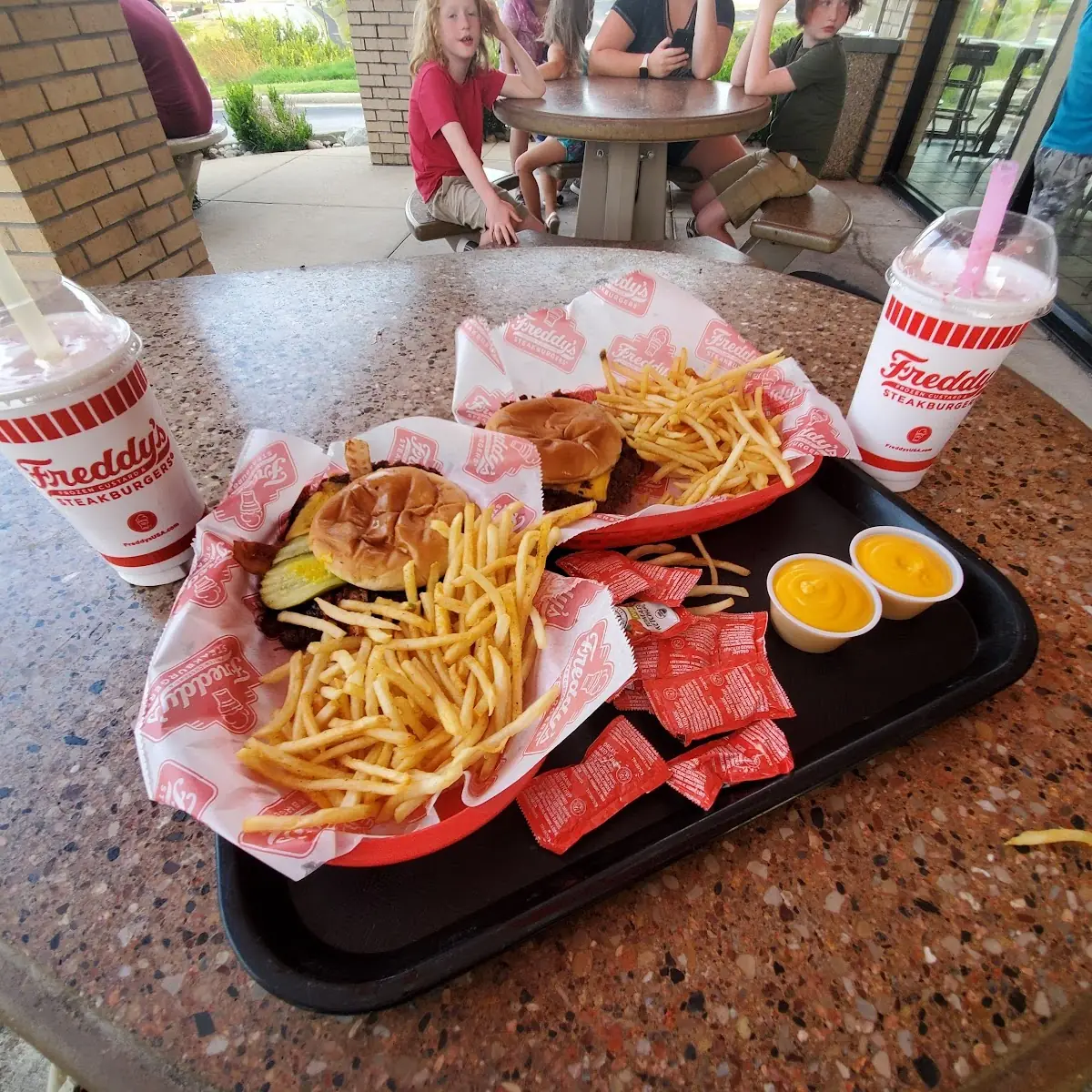 Double Cheeseburger and Cheese Fries