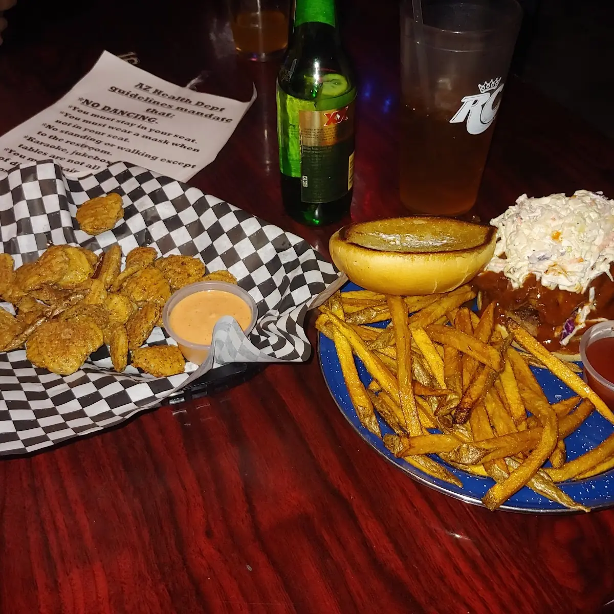 BBQ Brisket Burger and Fried Pickles Special