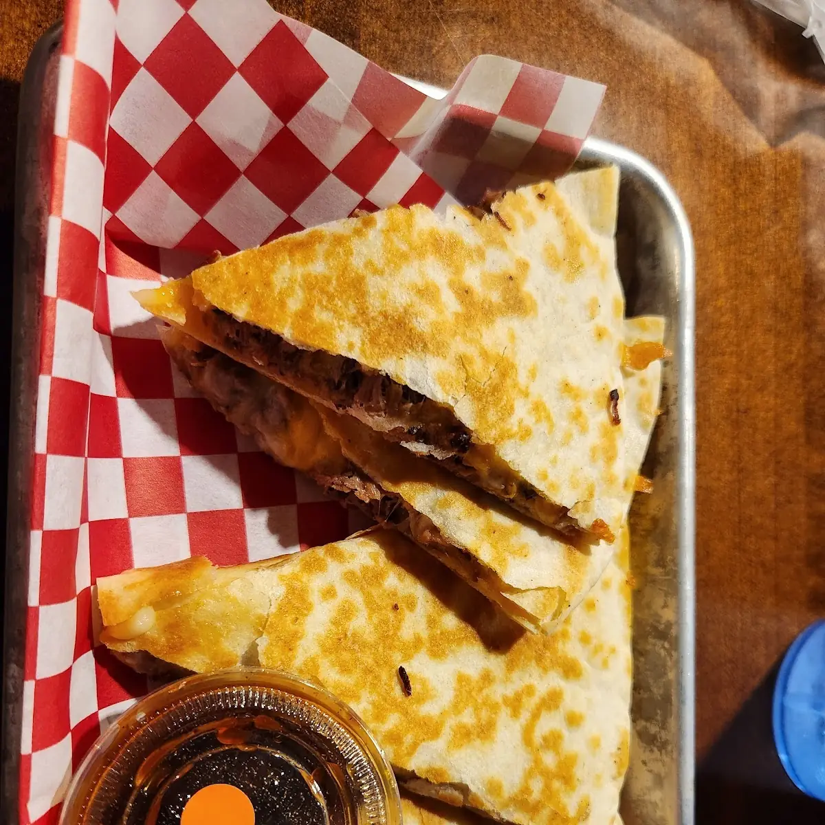 Chopped Smoked Brisket Quesadilla