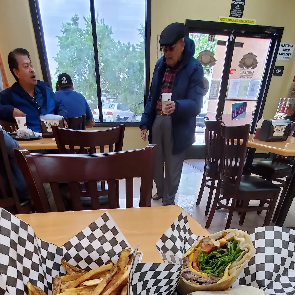 Burger Burrito and Fries