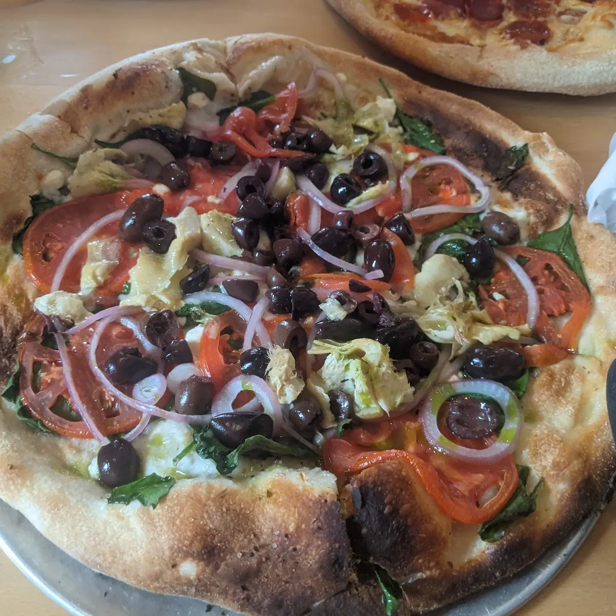 Pepperoni Pizza and Mediterranean Pizza