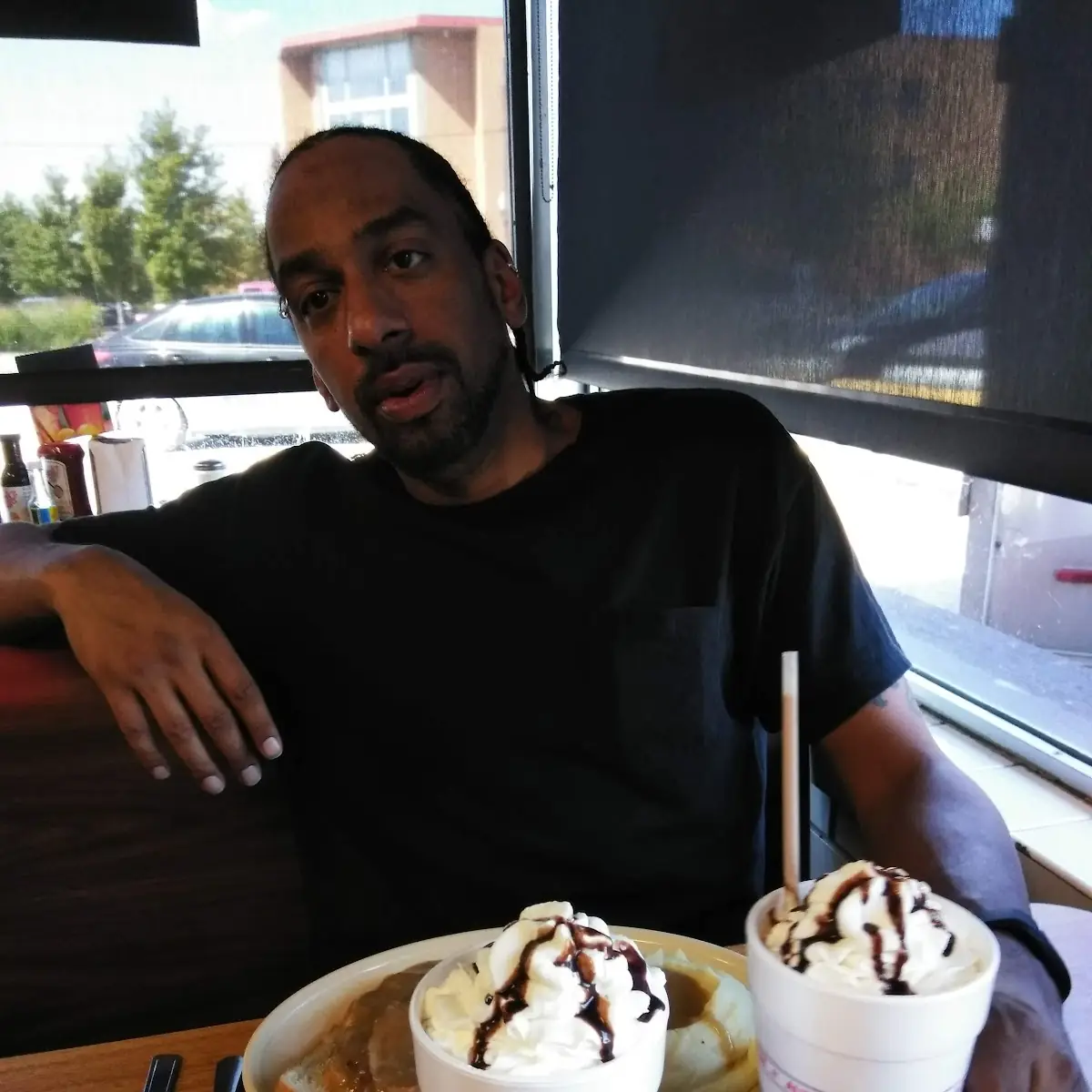 Chocolate Milk Shake Open Face Turkey Sandwhich