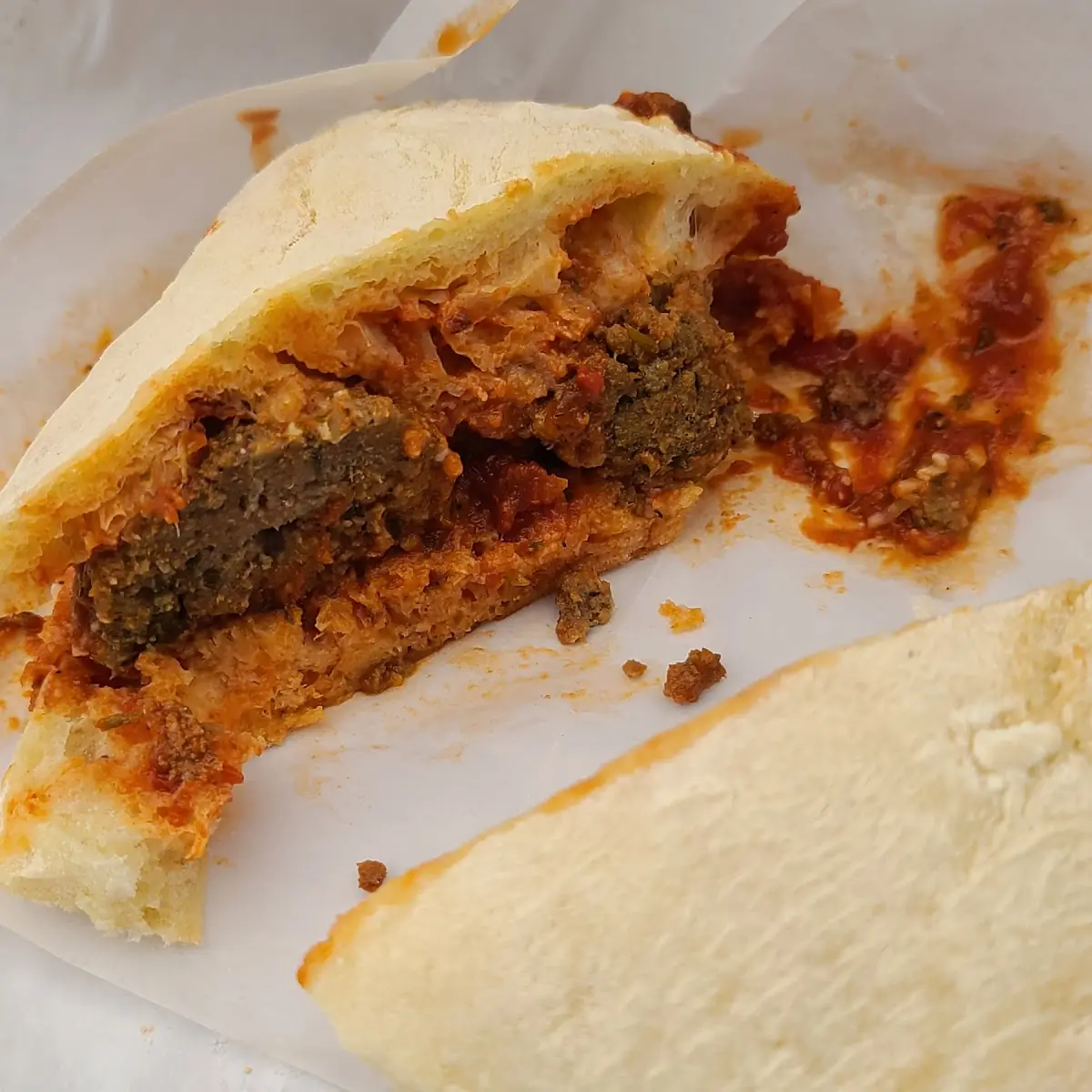 Meatball Sandwich on Ciabatta
