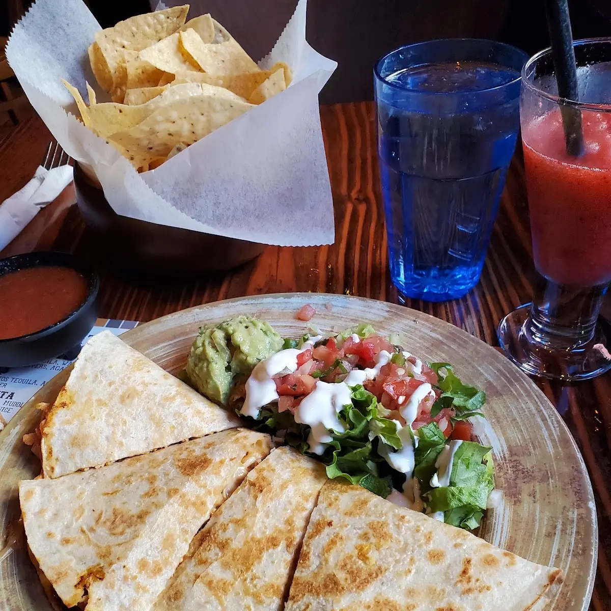 Chicken Quesadilla with Side Salad