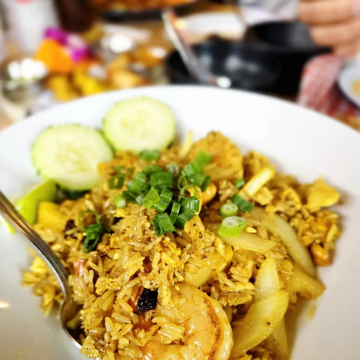 Chicken Fried Rice with Cucumber