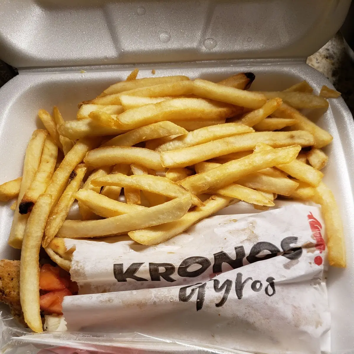 Chicken Gyro with Fries