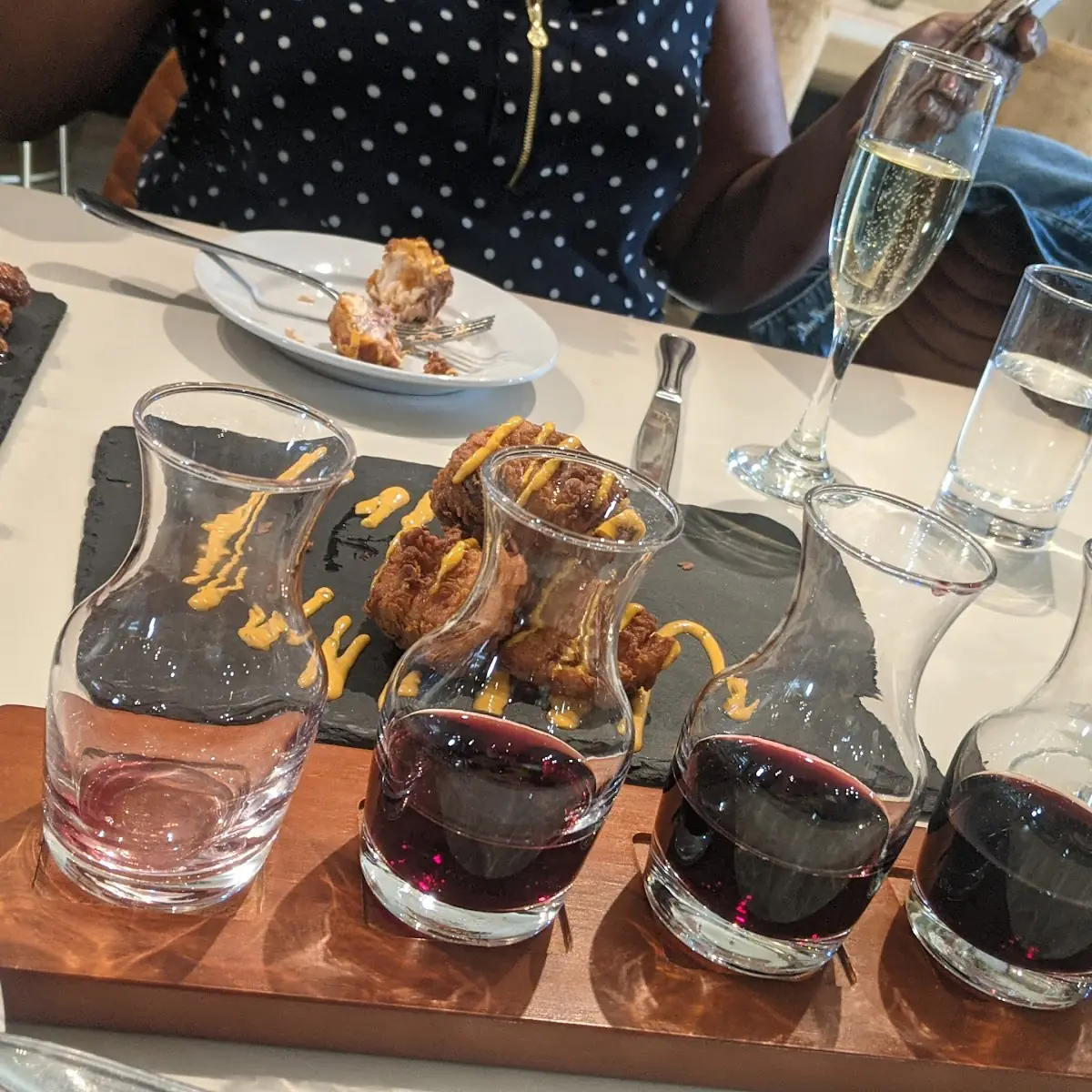 Salmon Nuggets and Cabernet Wine Flight
