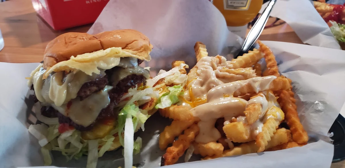 Double Cheeseburger with Cheese Fries