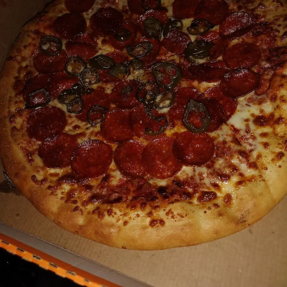Pepperoni Pizza Extra Jalapeños