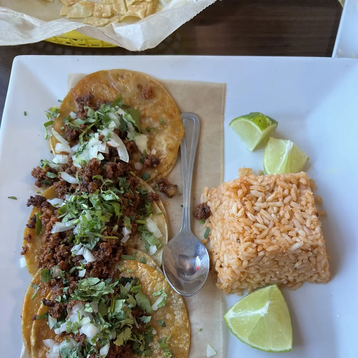 Street Tacos with Rice