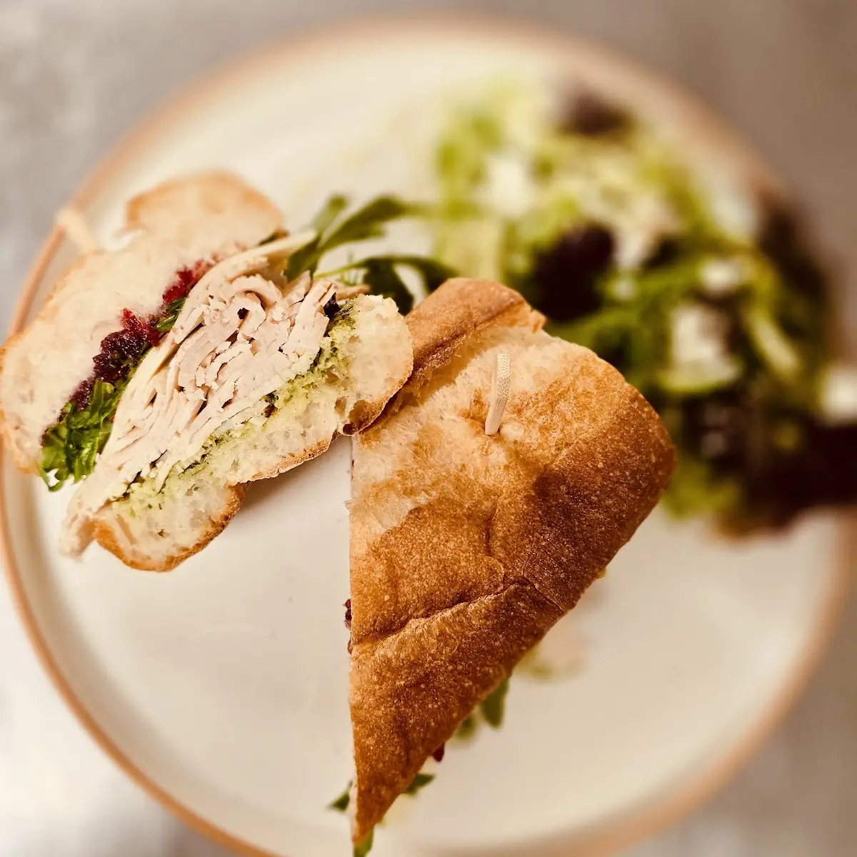 Turkey Cran Pesto Sandwich