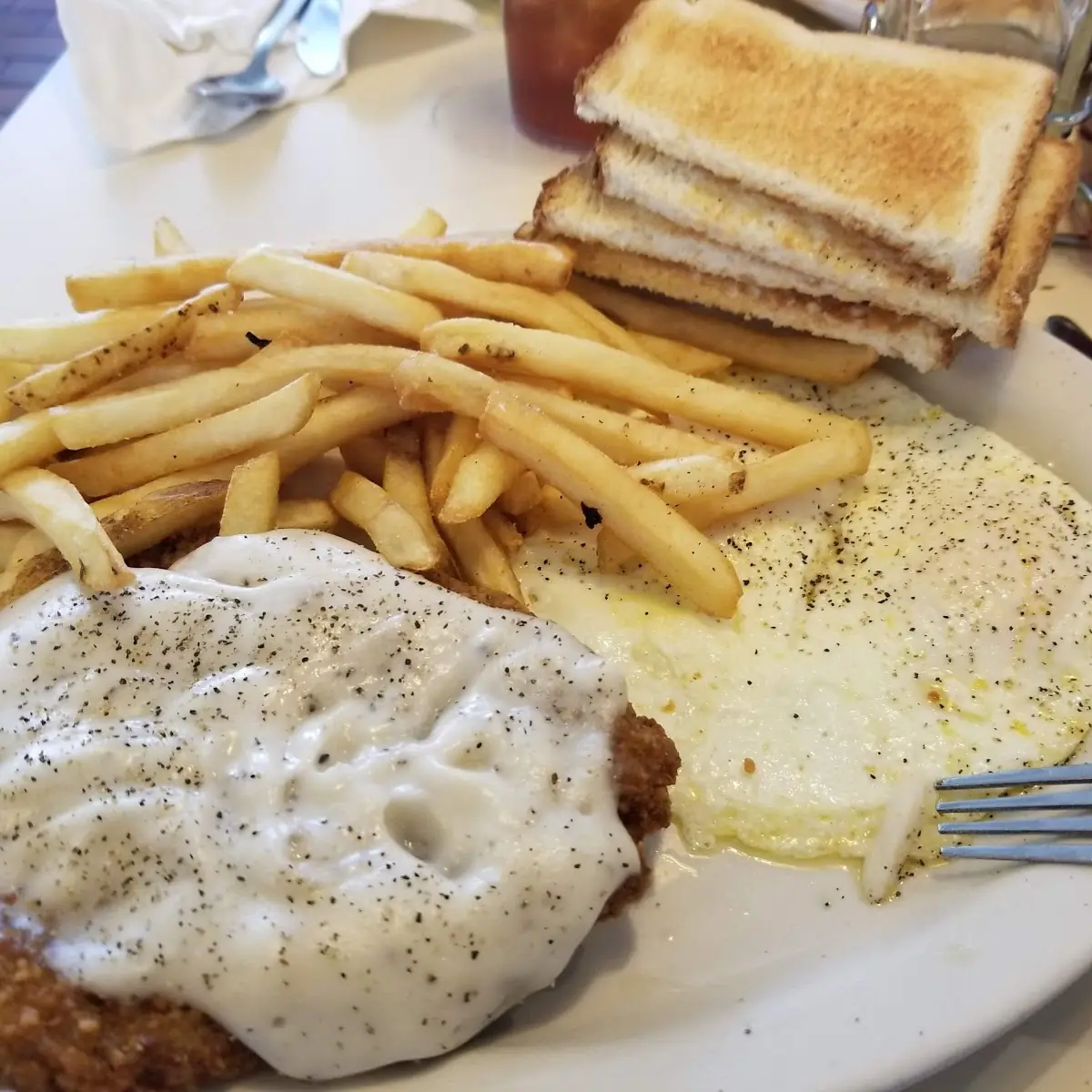 Country Fried Steak and Eggs