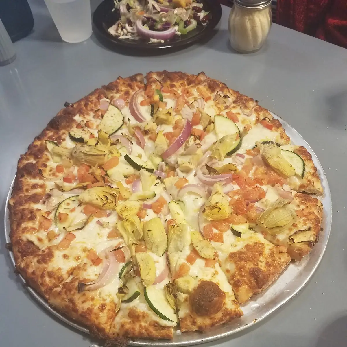 Artichoke Ham and Cheese Pizza