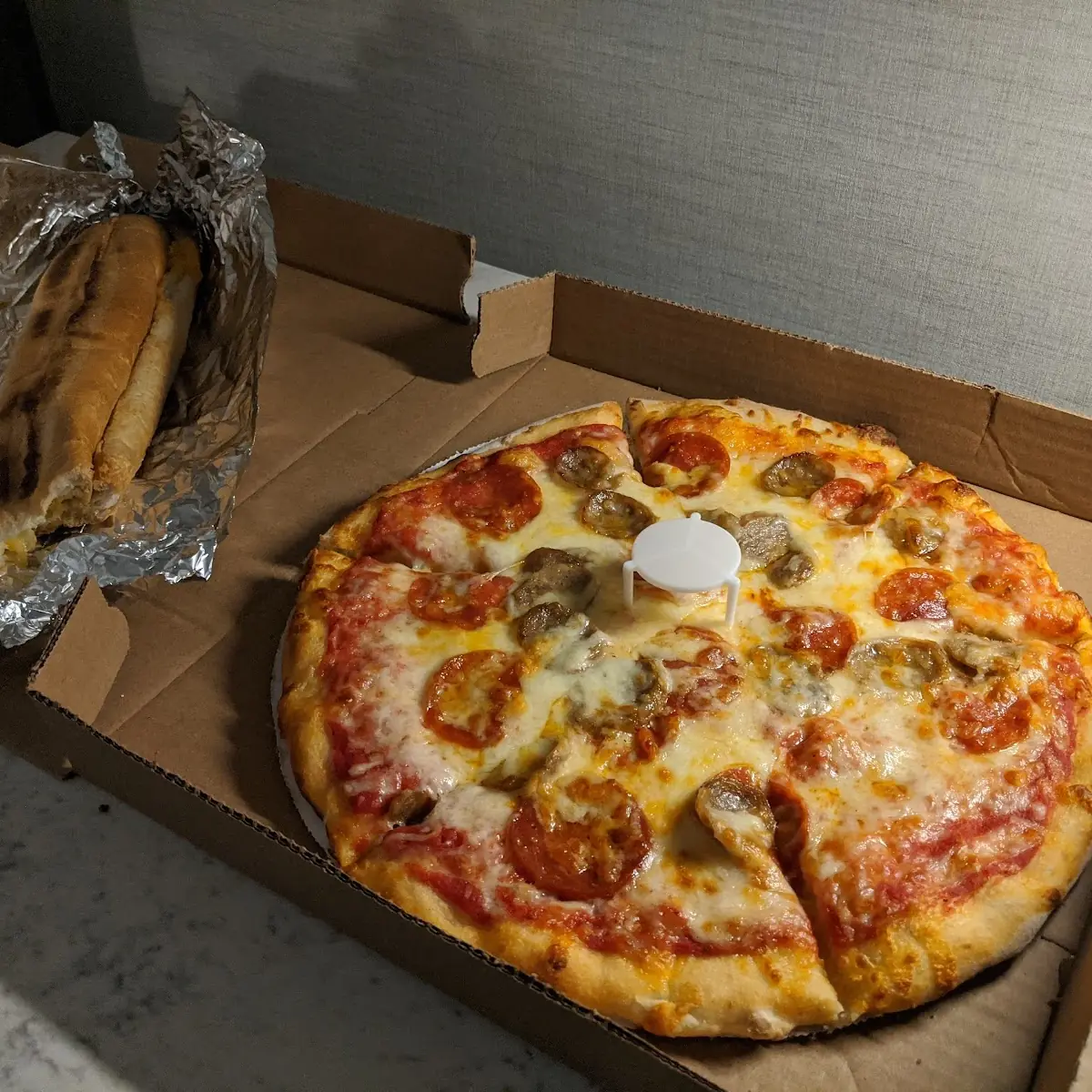 Pepperoni and Sausage Pizza