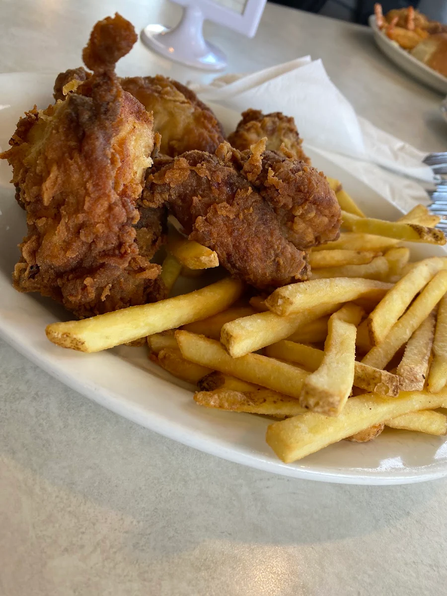 Deep Fried Chicken and Fries