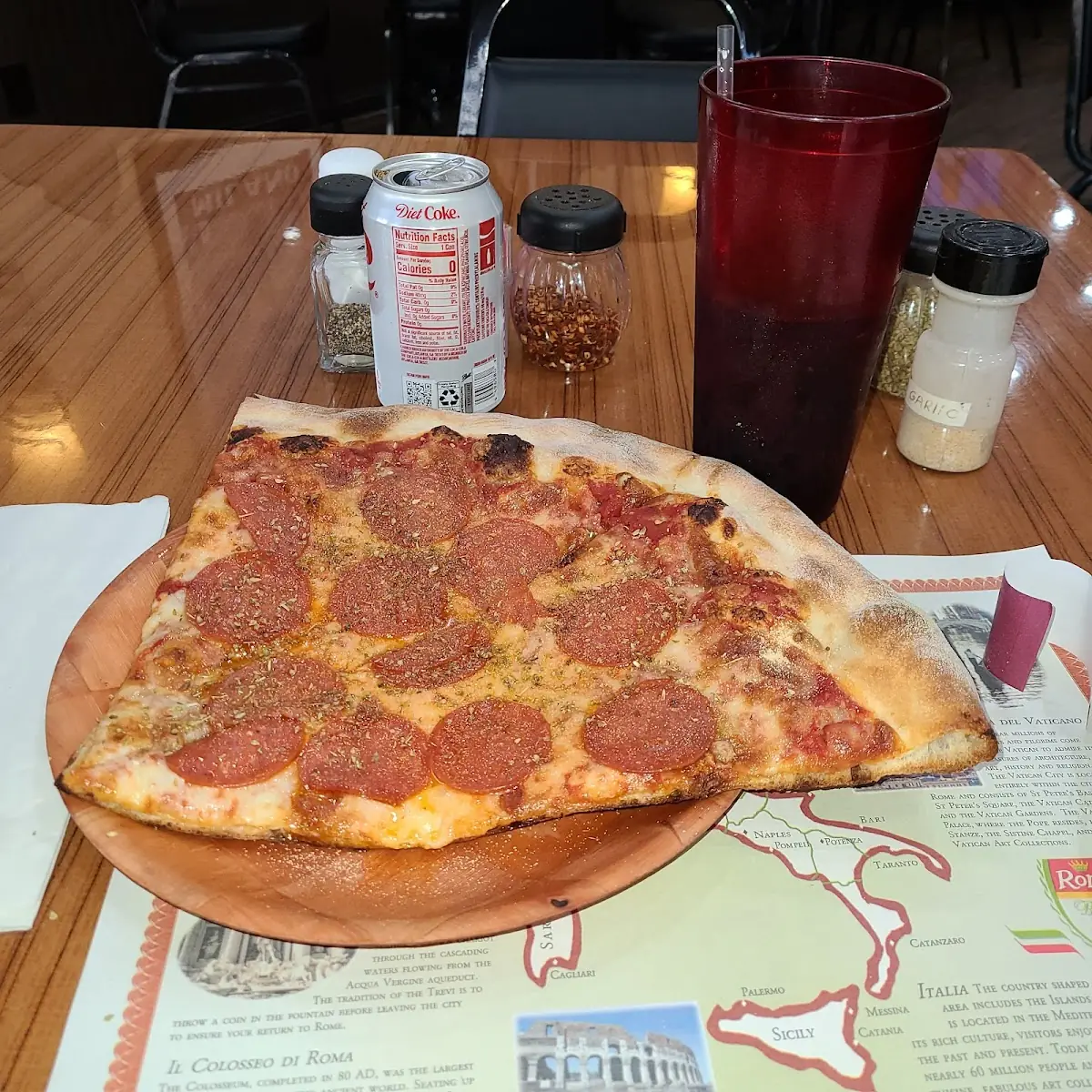 Pepperoni Pizza Slices and a Drink Special