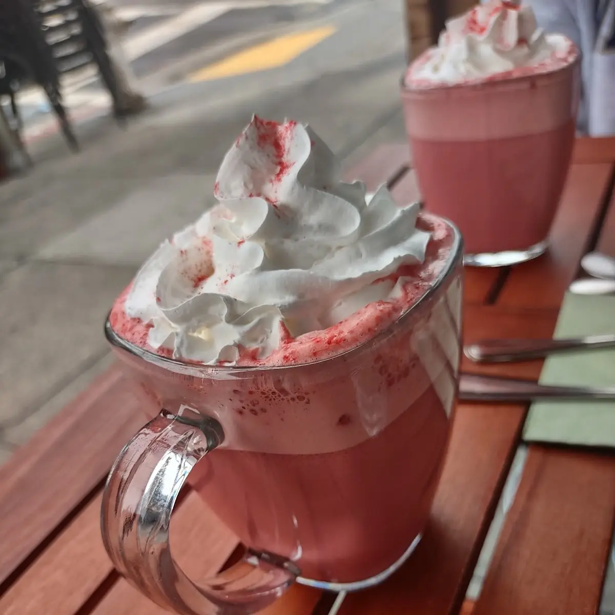 Red Velvet Latte with Oat Milk