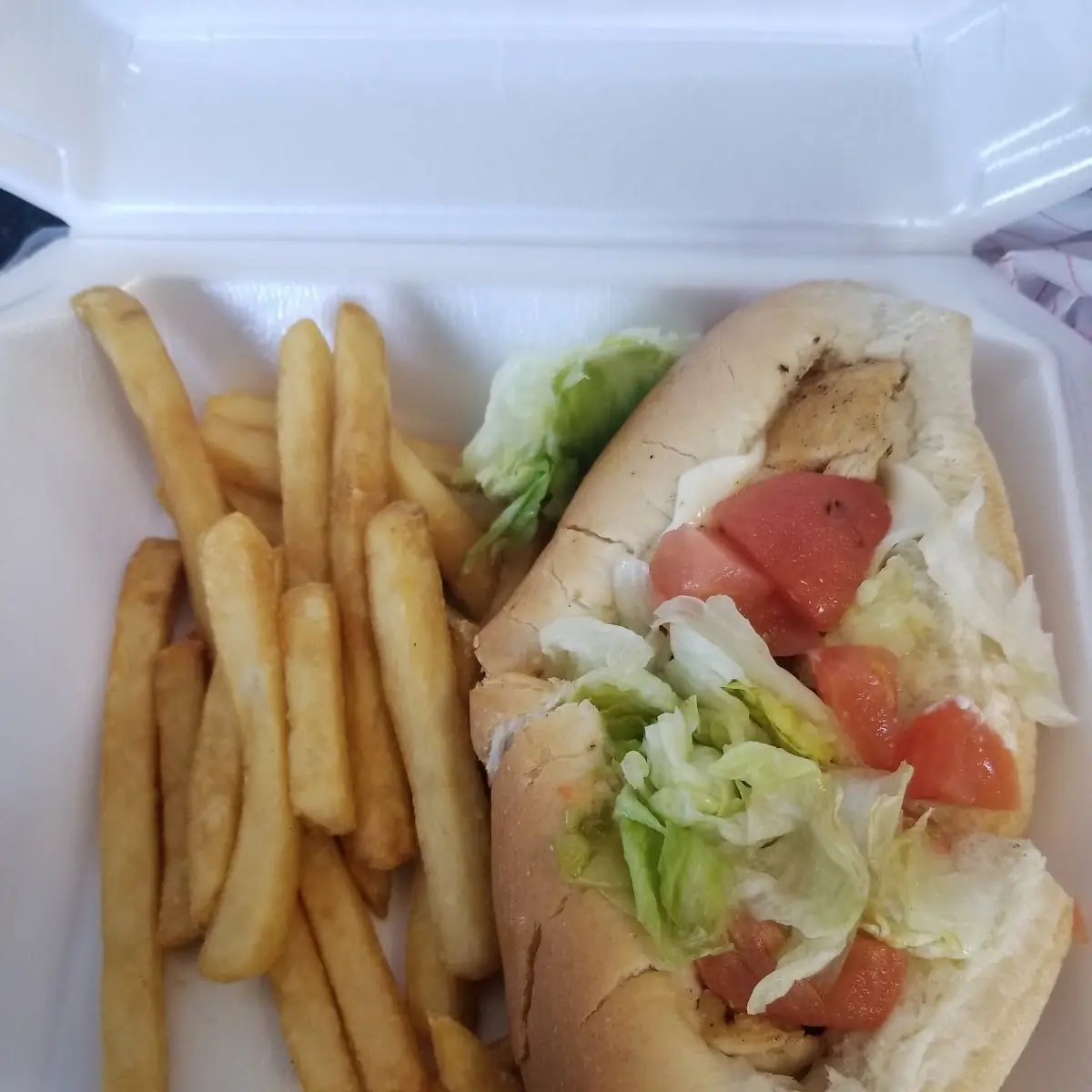 Grilled Chicken Sub with Fries
