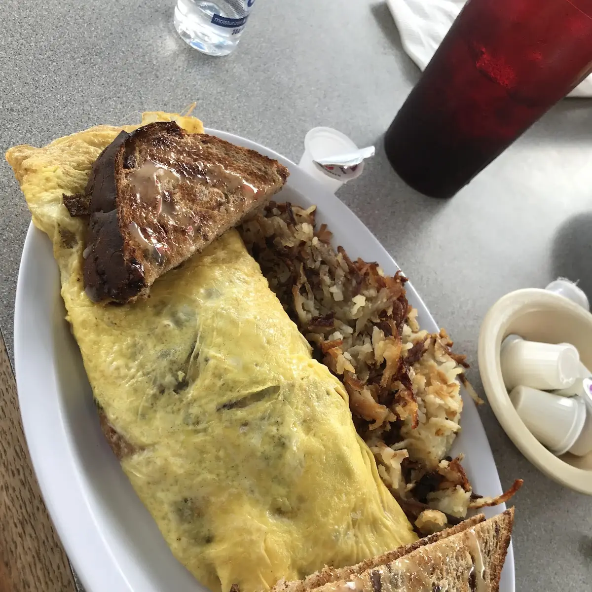 Hash & Cheese Omelet