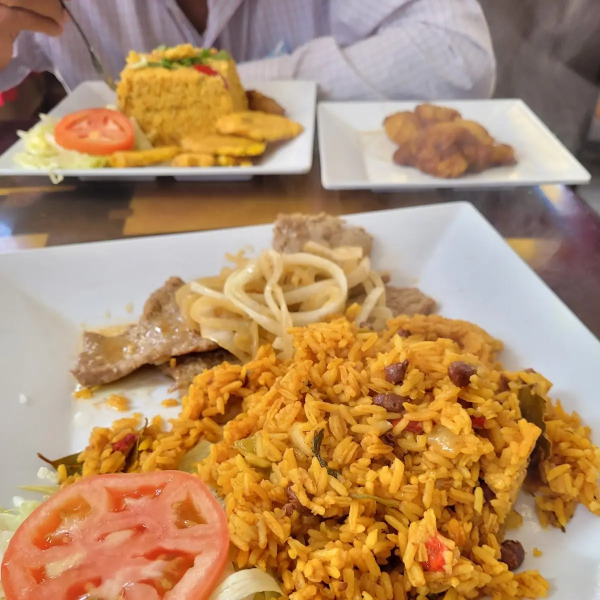 Shrimp Fried Rice with Tostones