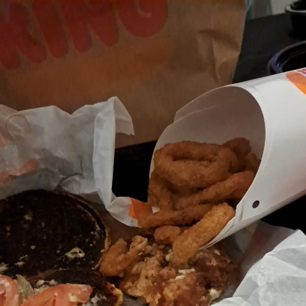 Fried Chicken Sandwich Combo with Onion Rings