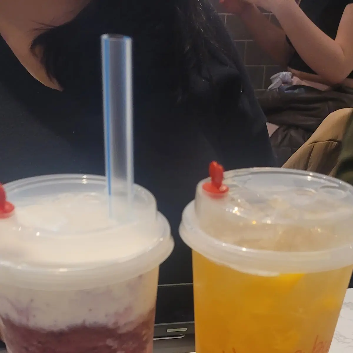 Very Berry Cheese Fruit Tea Strawberry Sparkle Mango Cheese Fruit Tea Cantaloupe Cheese Fruit Tea