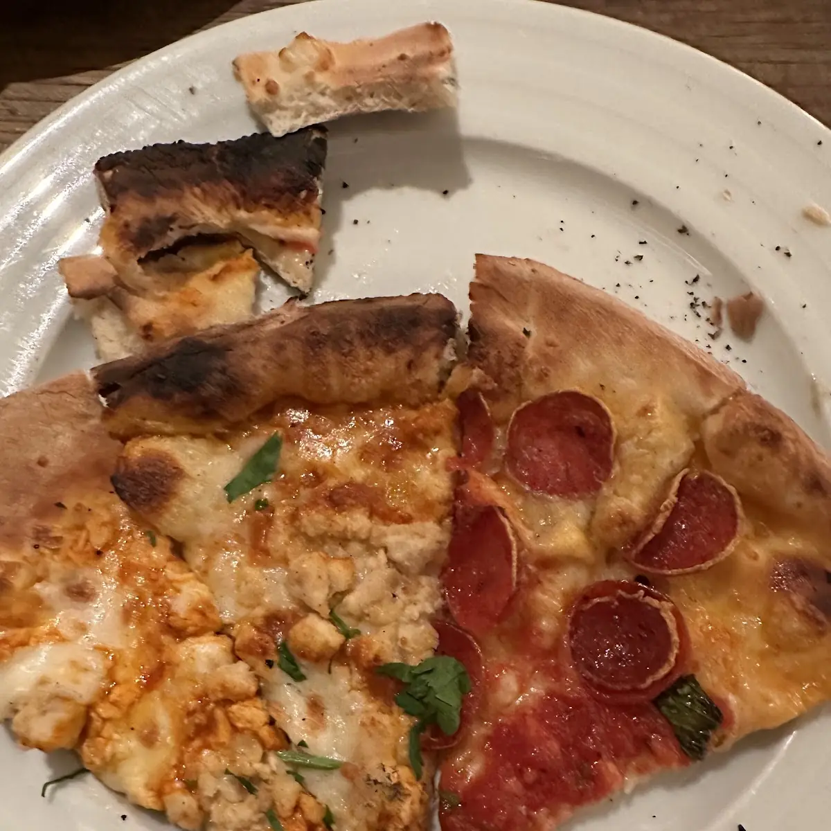Three Assorted Pizza Slices