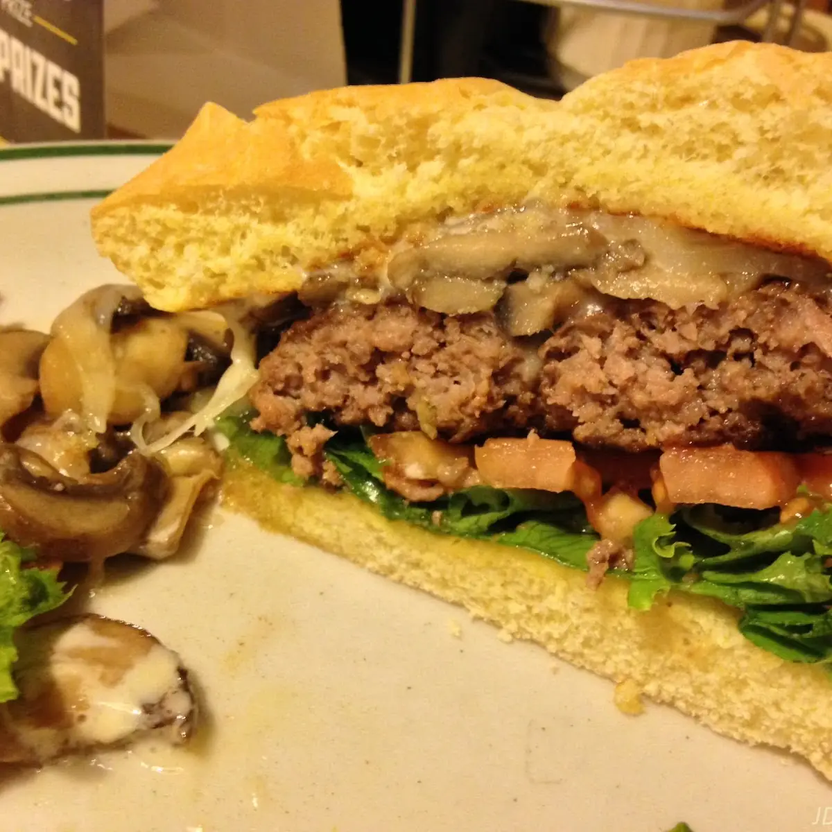 Mushroom Swiss Burger